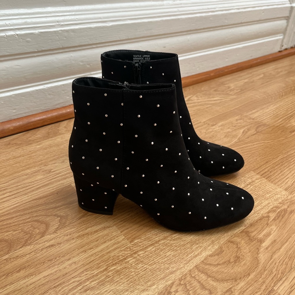 LOFT Silver Studded Suede Boots